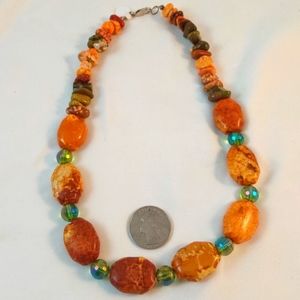 Magnesite chip & tumbled with Czech crystals